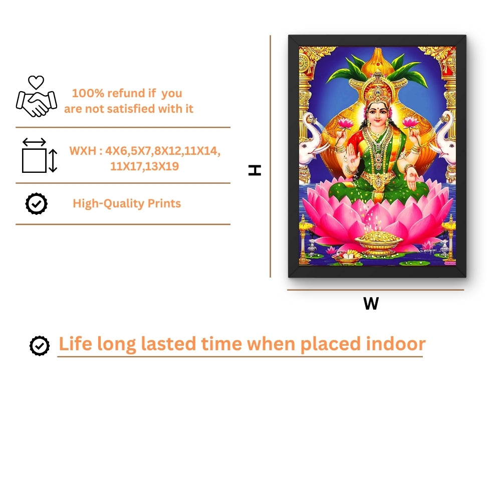 Maa Laxmi wall art-Goddess laxmi God Frame