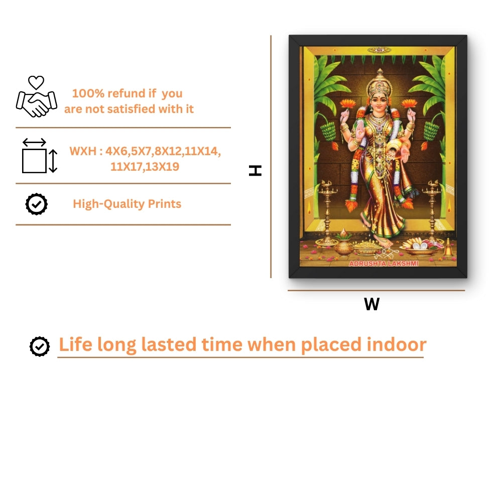 Goddess Laxmi Devi Wall art- Maa Laxmi photo frame