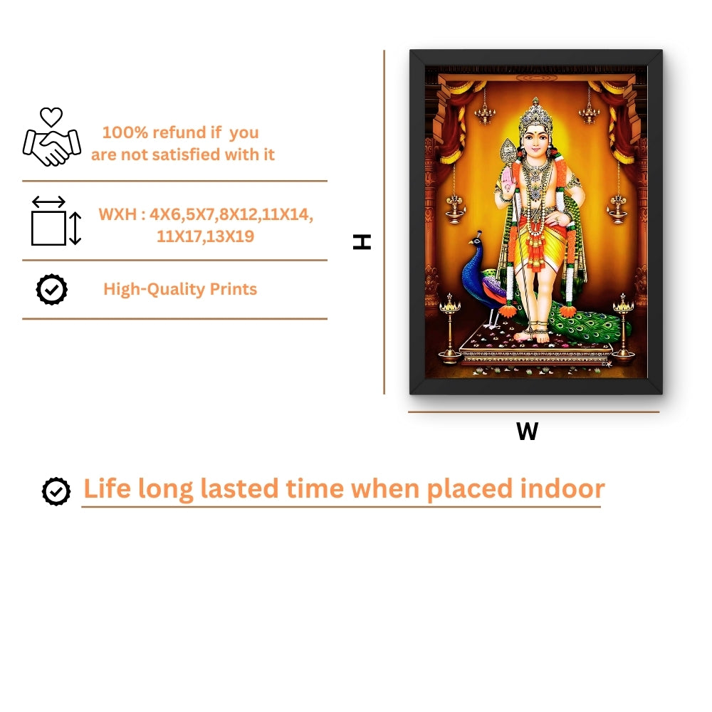 Kaarthikeya wall art-Lord kaarthikeya god frame