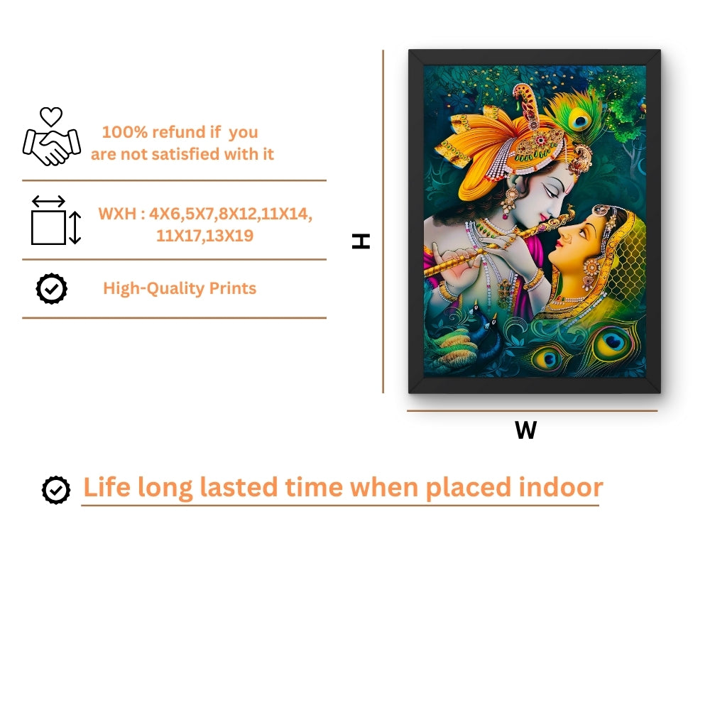 Lord Krishna wall art-Goddess Radha Krishna photo frame