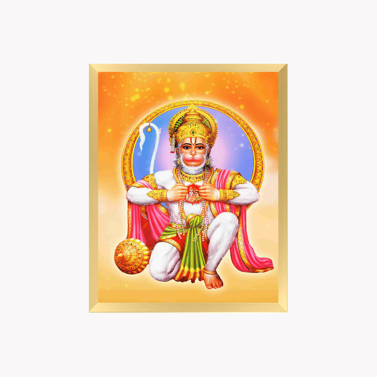 Lord Hanuman Wall Art – Bajrangbali Hanuman Hindu God Photo Frame