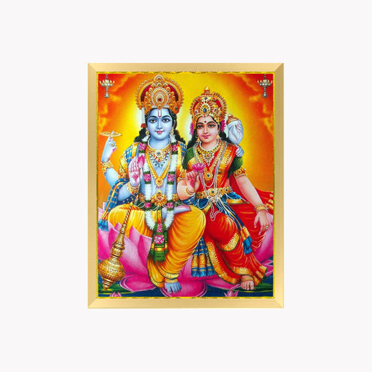 Lord Vishnu and Laxmi wall art- Vishnu with Laxmi art god fame