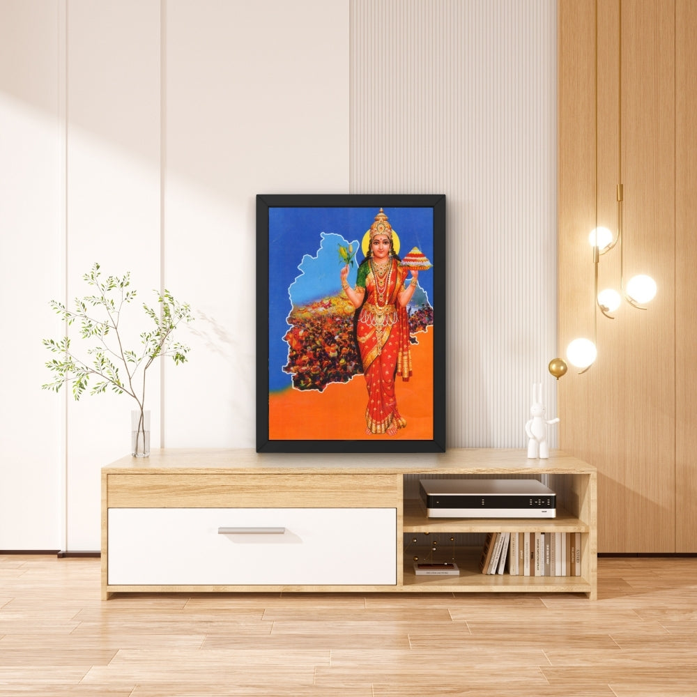 Telangana Talli Wall Art – Telangana Mother Goddess Traditional Photo Frame