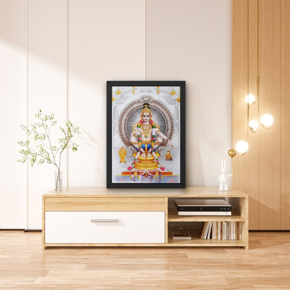 Lord Ayyappa Wall Art – Swami Ayyappan Hindu God Photo Frame