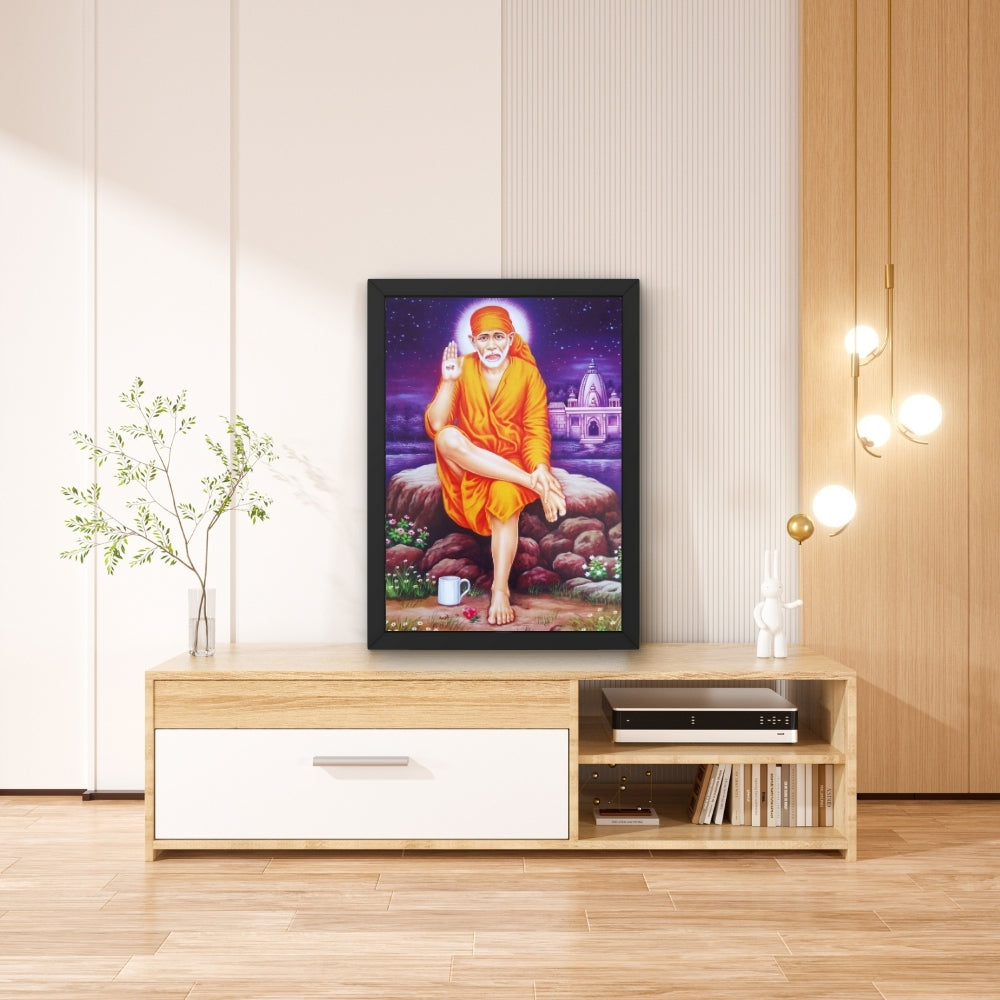 Sai Baba Wall Art – Shirdi Sai Baba Hindu Spiritual God Photo Frame