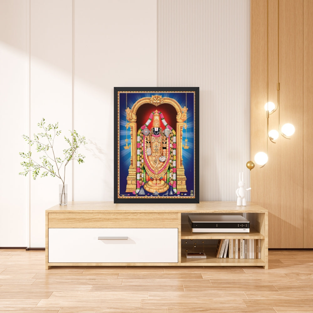 Lord Thirupathi Balaji Wall Art – Lord Venkateshwara Swamy Hindu God Photo Frame