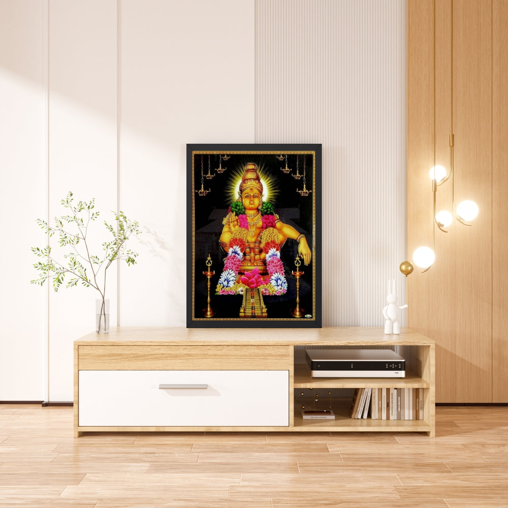 Lord Ayyappa Wall Art – Ayyappa  Hindu God Photo Frame