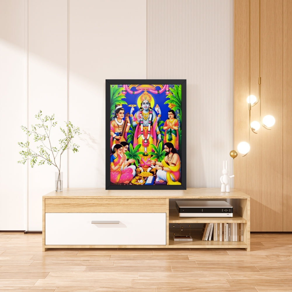 Lord Satyanarayana swamy wall art- satyanarayana god pgoto frame