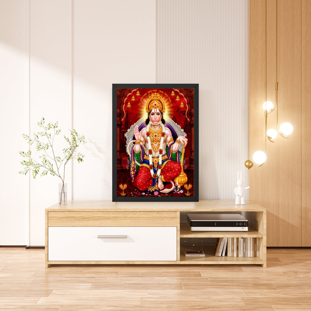 Lord Hanuman Wall Art – Bajrangbali Hanuman Hindu God Photo Frame