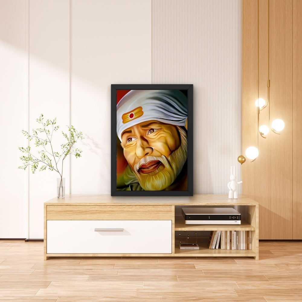 Shirdi Sai Baba Wall Art – Sai Baba Hindu Spiritual God Photo Frame
