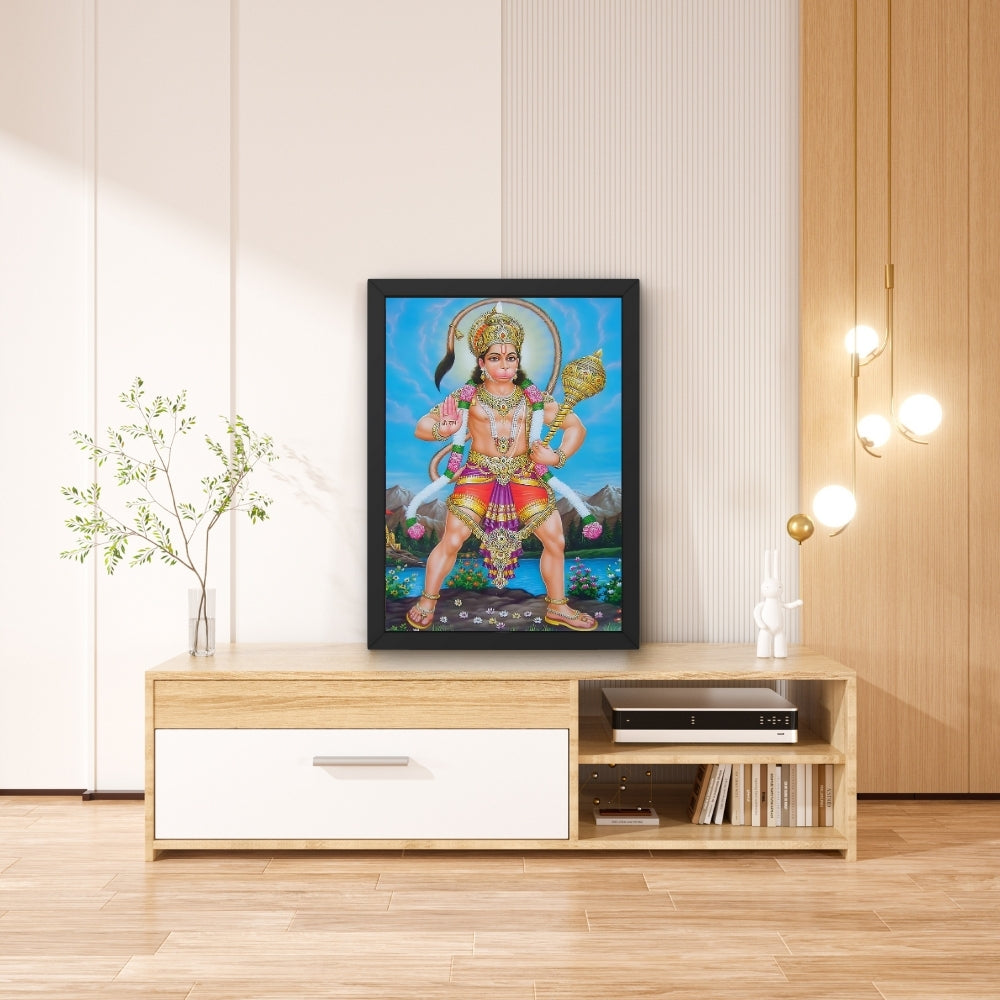 Lord Hanuman Wall Art – Bajrangbali Hanuman Hindu God Photo Frame