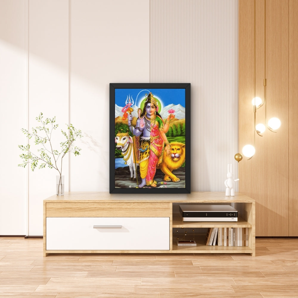 Arthanarishwara wall art- Lord shiva with parwathi god frame
