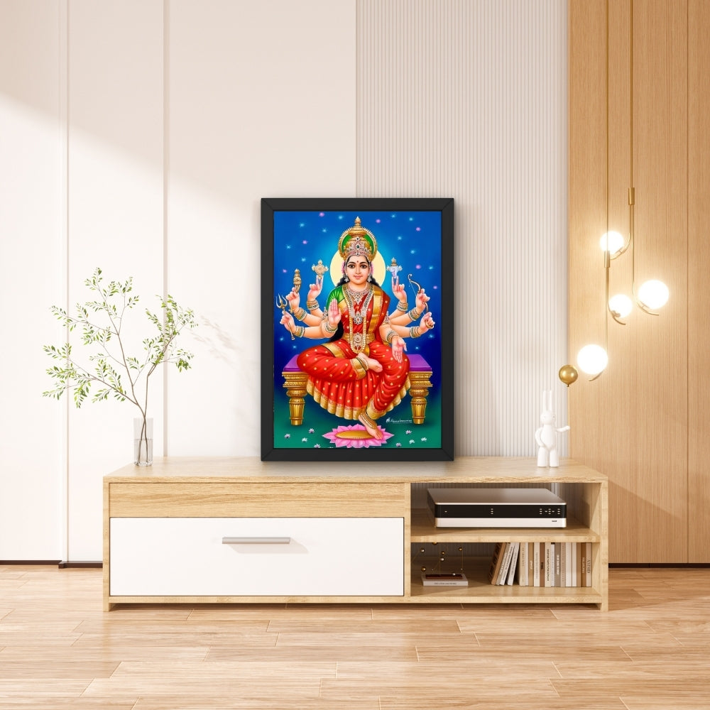 Goddess Durga Wall Art – Hindu Goddess Durga Divine Photo Frame