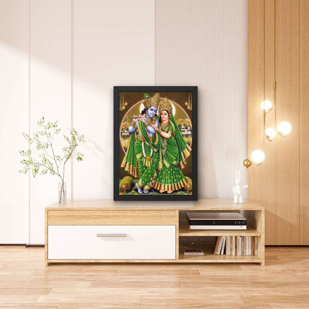 Lord Radha krishna wall art- Lord Krishna with Radha photo frame