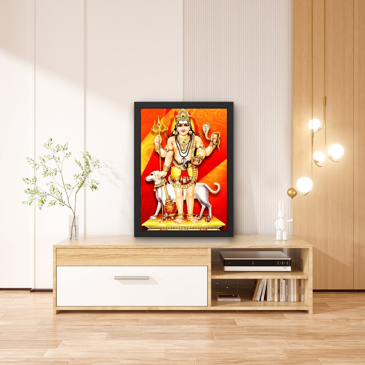 Lord KalaBairava Wall Art - KalaBairava Hindu God Photo Frame