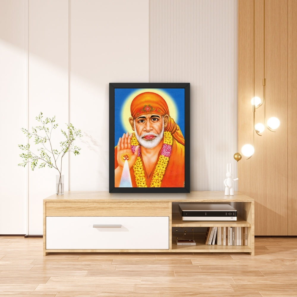 Shirdi Sai Baba Wall Art – Sai Baba Hindu Spiritual God Photo Frame