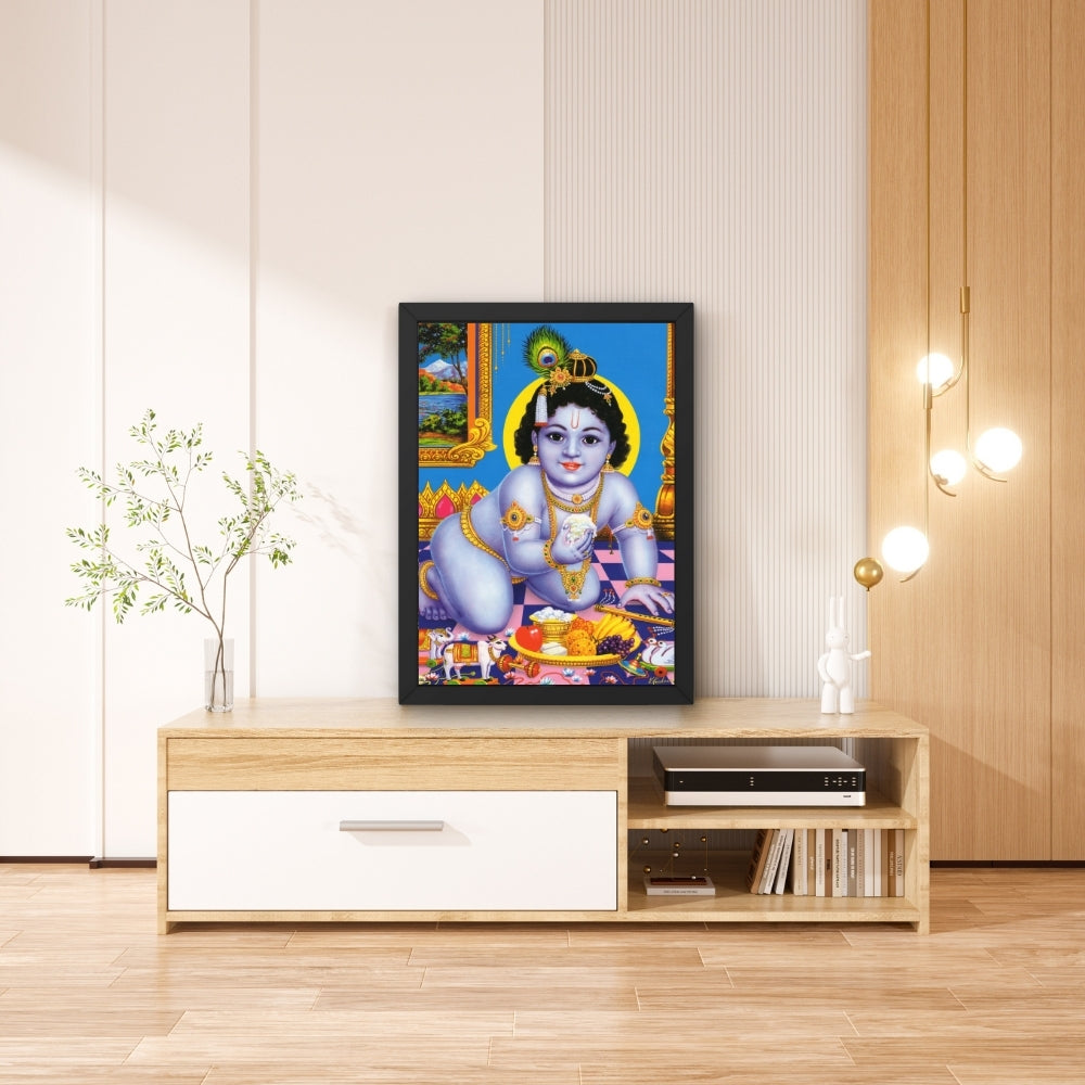 Bal Krishna Wall Art – Baby Krishna Hindu God Photo Frame