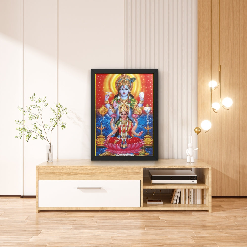 Lakshmi Vishnu Wall Art – Goddess Lakshmi and Lord Vishnu Hindu God Photo Frame