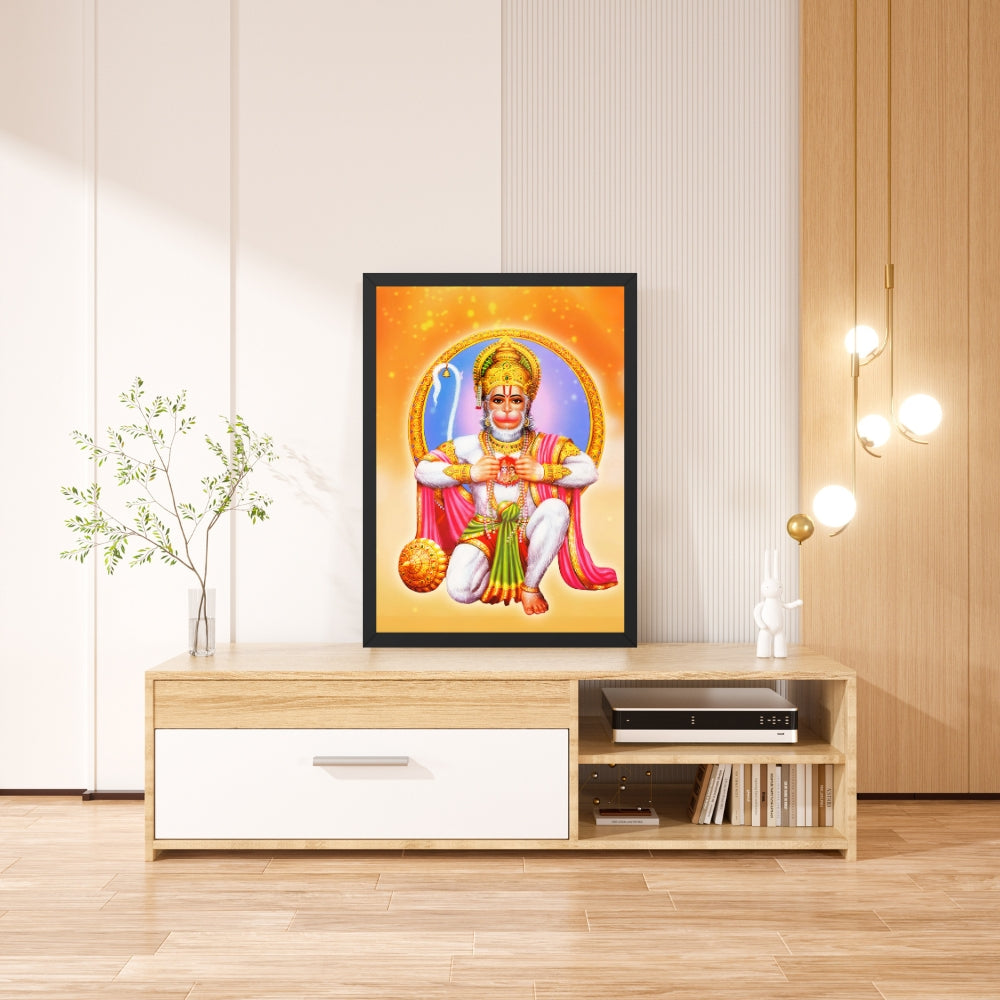 Lord Hanuman Wall Art – Bajrangbali Hanuman Hindu God Photo Frame