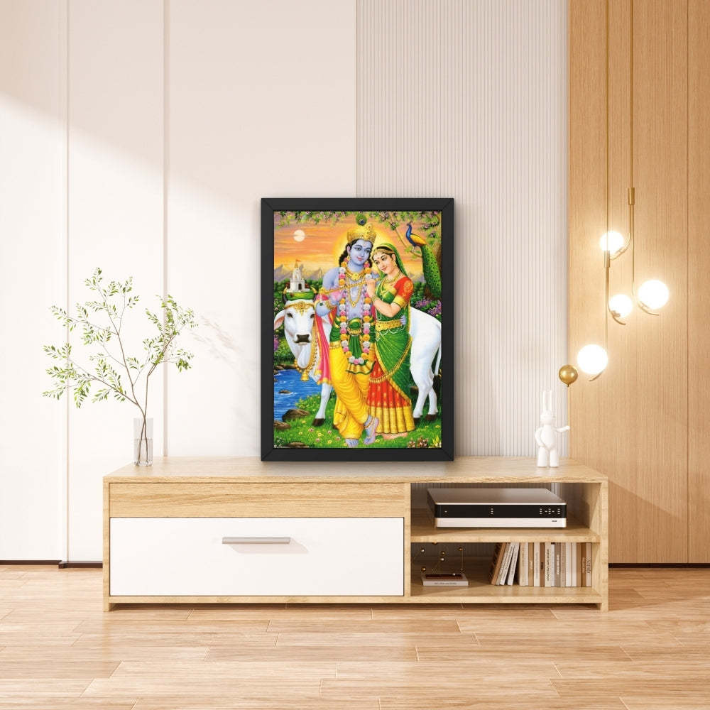 Lord RadhaKrishna Wall Art - RadhaKrishna Hindu God Photo Frame