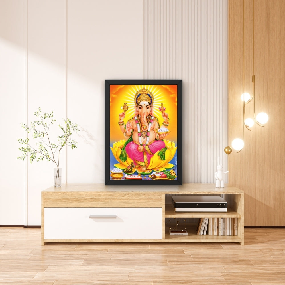 Lord Ganesh Wall Art - Ganesh Hindu God Photo Frame
