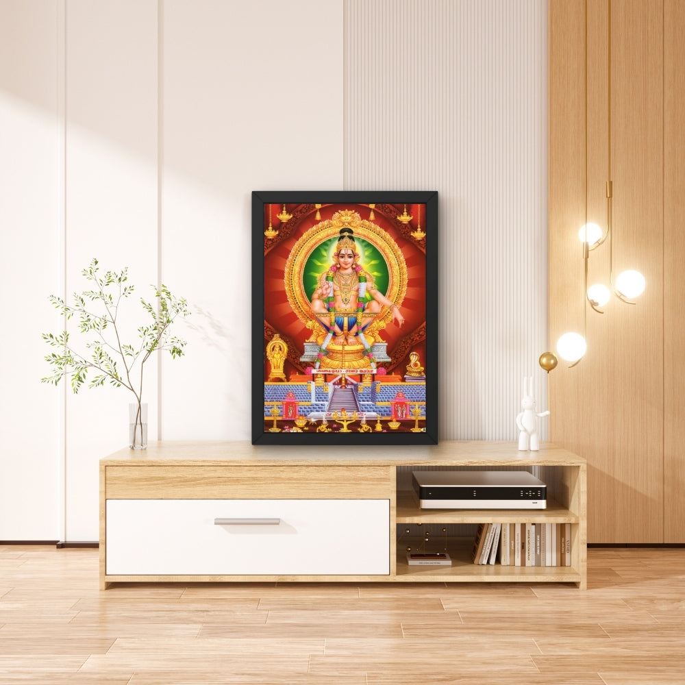Lord Ayyappa Wall Art – Swami Ayyappan Hindu God Photo Frame