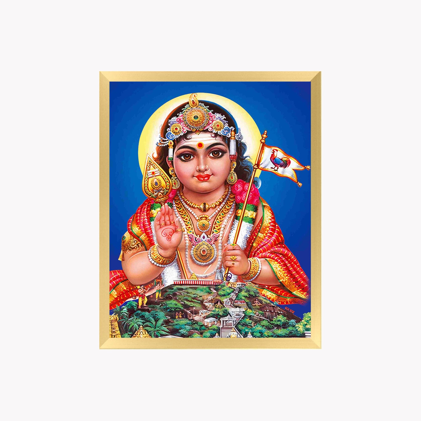 Lord Murugan Wall Art – Bala Murugan Hindu God Photo Frame