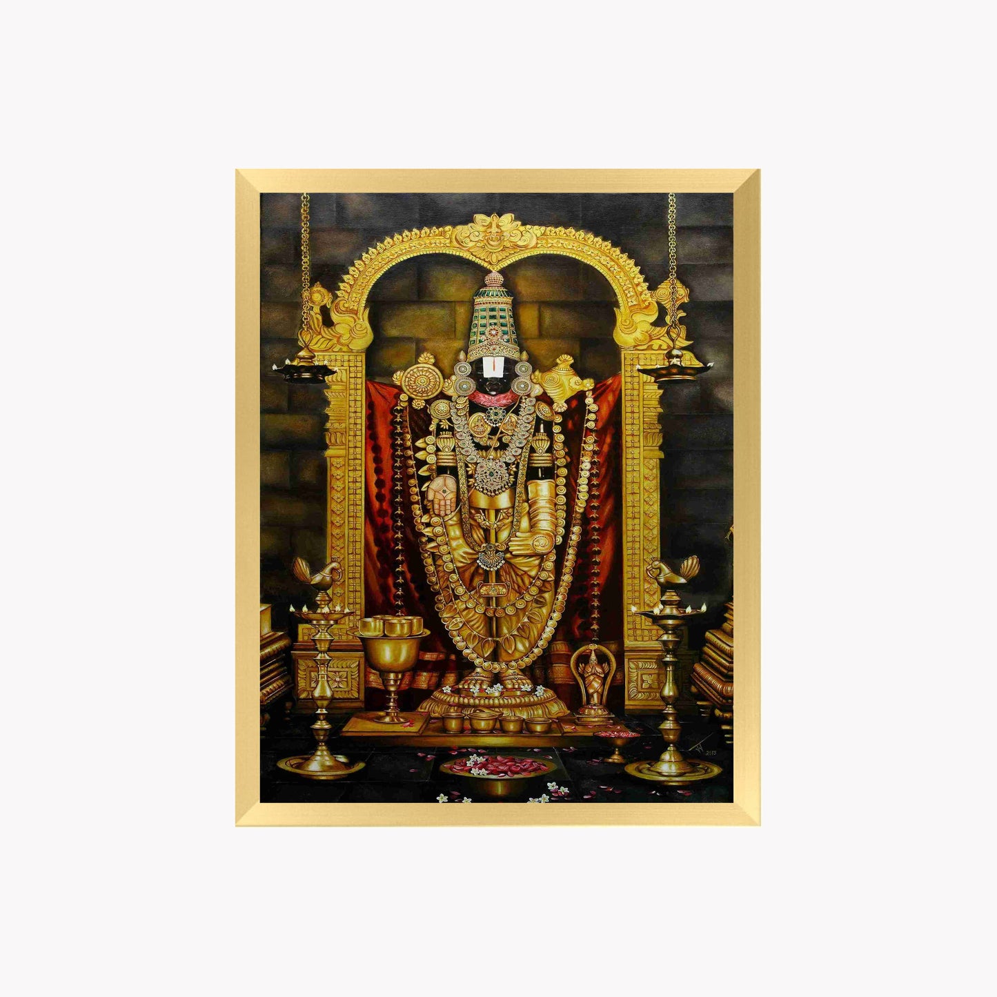 Tirupati Balaji Wall Art – Lord Venkateswara Hindu God Photo Frame