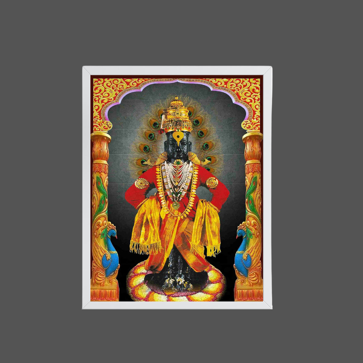 Lord Vitthal Wall Art – Panduranga Vithoba Hindu God Photo Frame