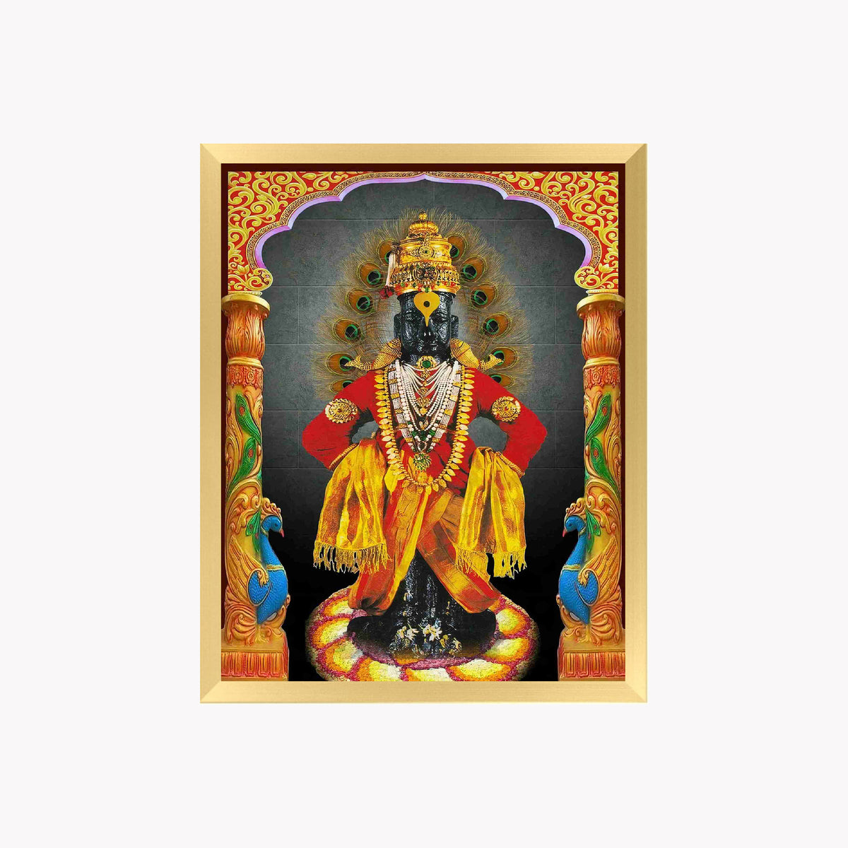 Lord Vitthal Wall Art – Panduranga Vithoba Hindu God Photo Frame