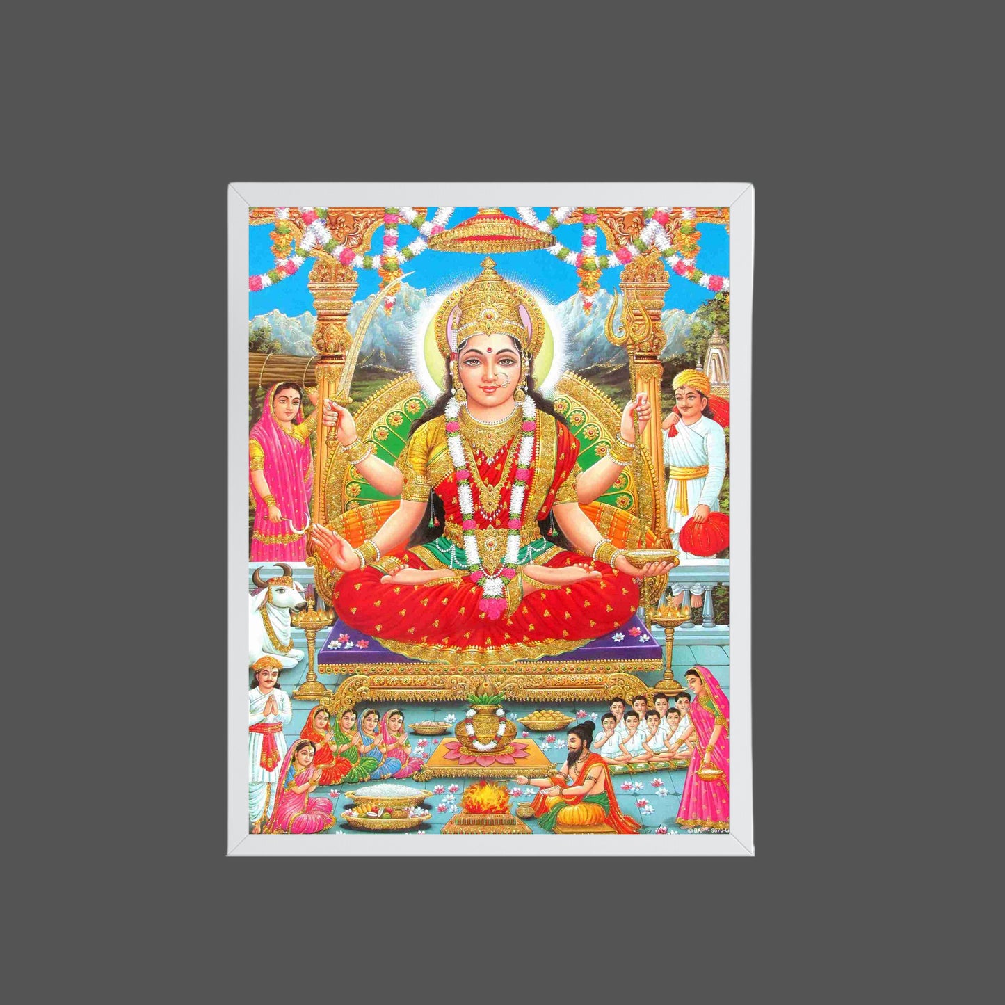 Maa Laxmi Devi Wall Art - Laxmi Devi HIndu God Photo Frame
