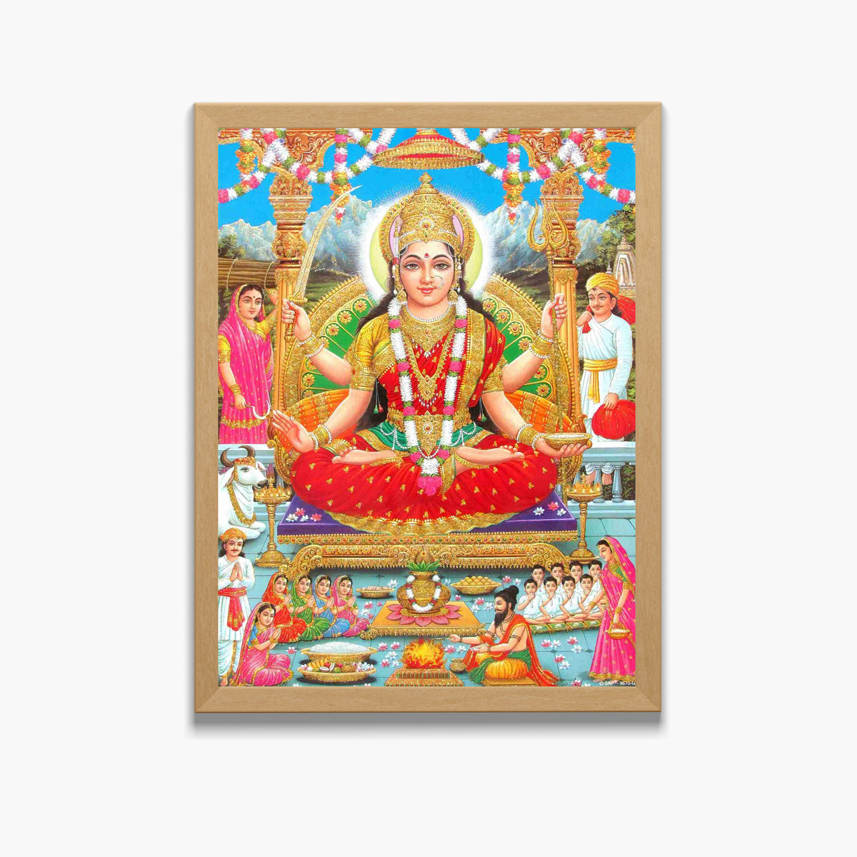 Maa Laxmi Devi Wall Art - Laxmi Devi HIndu God Photo Frame