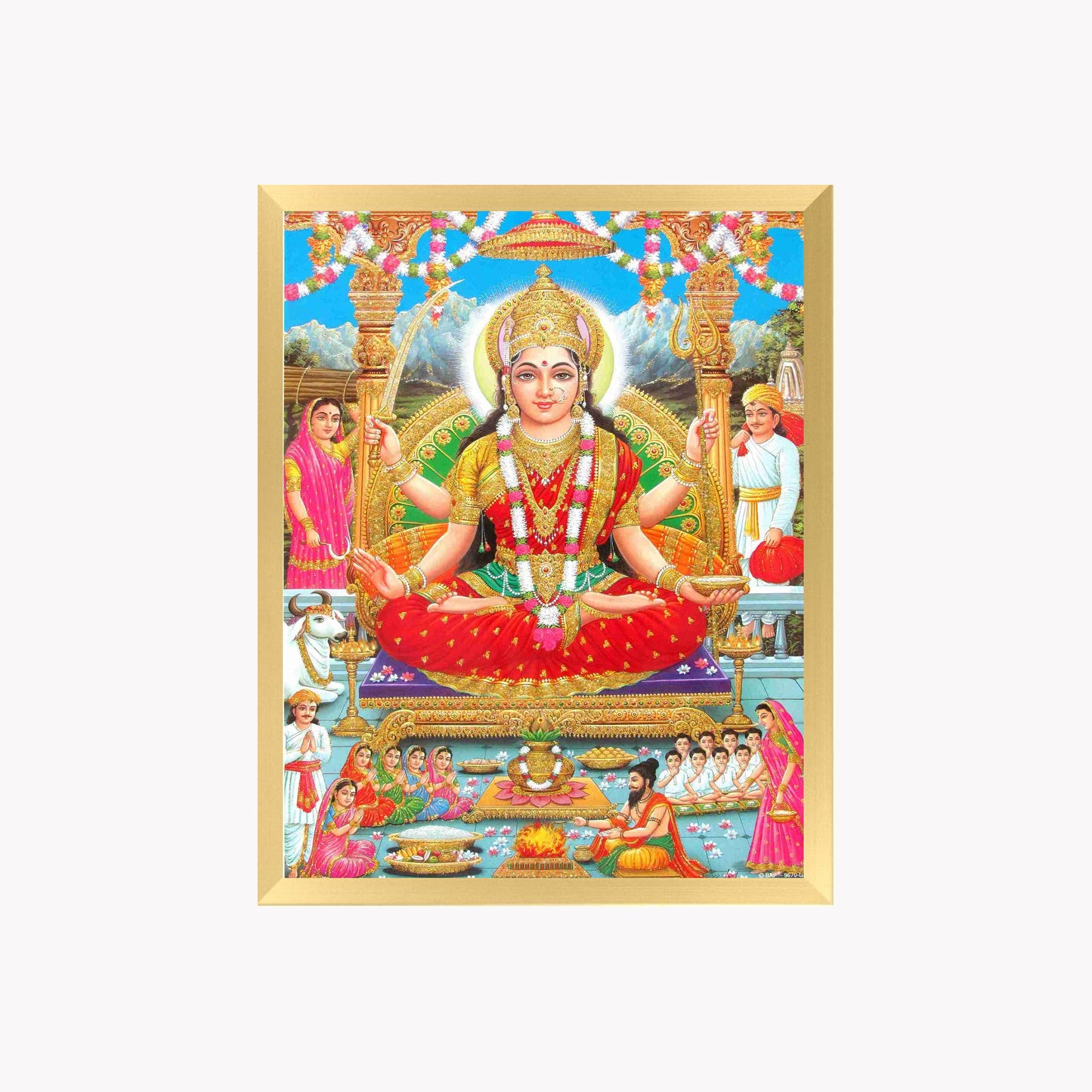 Maa Laxmi Devi Wall Art - Laxmi Devi HIndu God Photo Frame