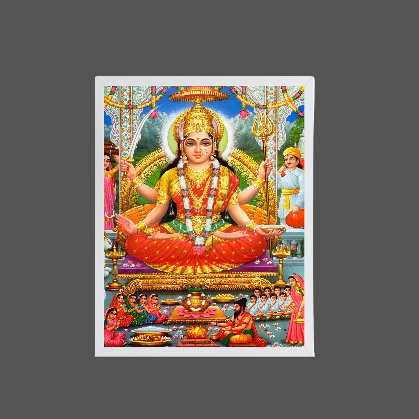 Maa Laxmi Devi Wall Art - Laxmi Devi Hindu God Photo Frame