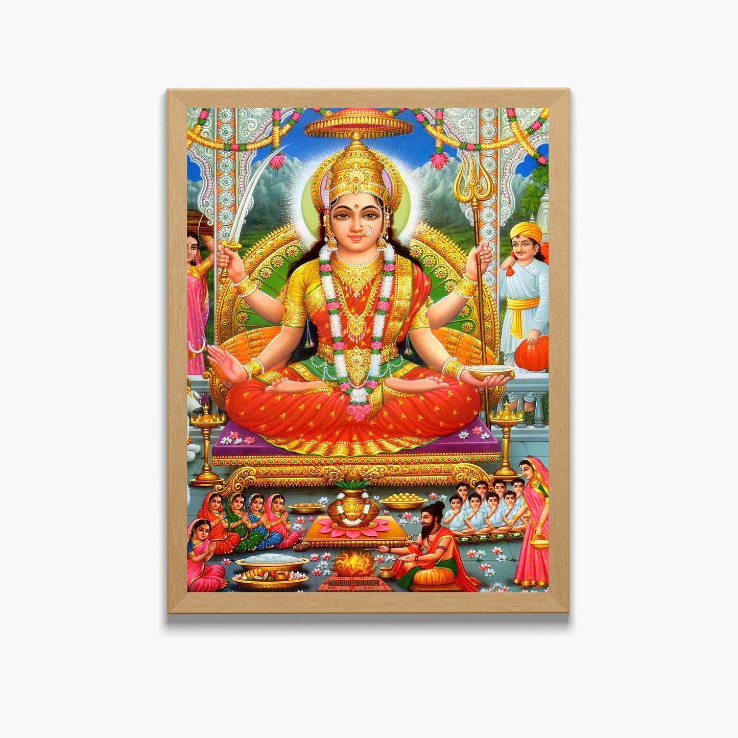 Maa Laxmi Devi Wall Art - Laxmi Devi Hindu God Photo Frame