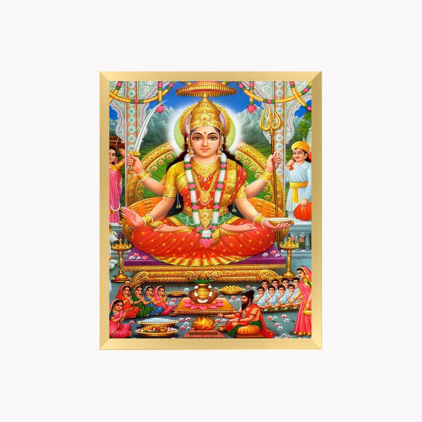 Maa Laxmi Devi Wall Art - Laxmi Devi Hindu God Photo Frame