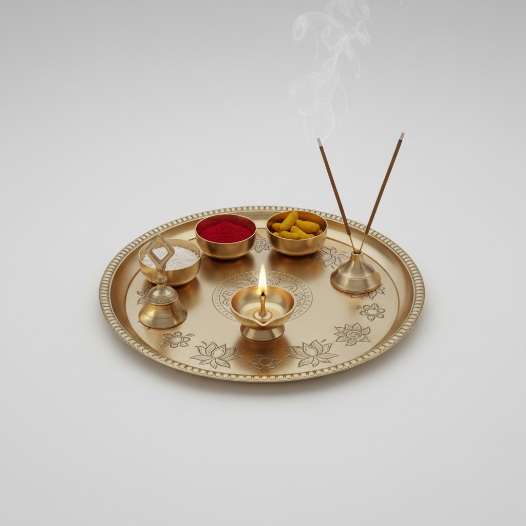 Brass Puja Thali Set
