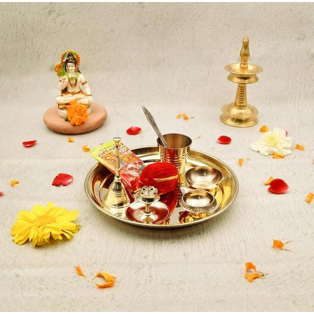 Puja Thali with Murti & Bell