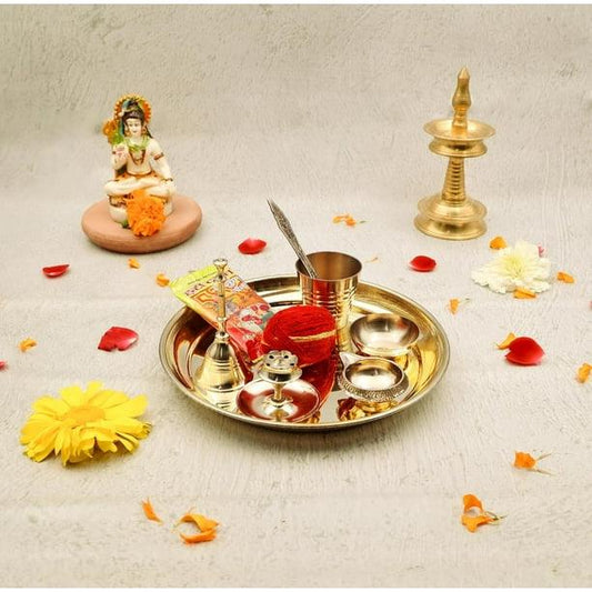 Puja Thali with Murti & Bell