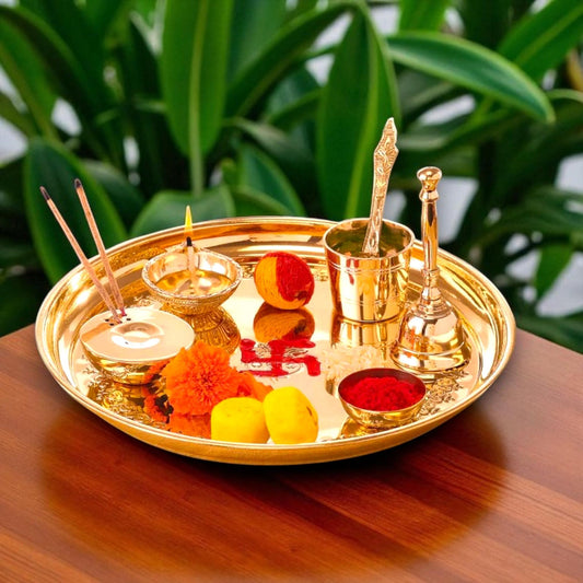 Brass Puja Thali Set